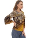 Honeycomb With Bees Cut Out Wide Sleeve Top View3