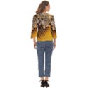 Honeycomb With Bees Cut Out Wide Sleeve Top View4