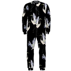 Crane Pattern Bird Animal Onepiece Jumpsuit (men) by Bedest