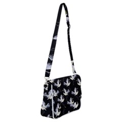 Crane Pattern Bird Animal Shoulder Bag With Back Zipper by Bedest