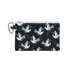 Crane Pattern Bird Animal Canvas Cosmetic Bag (small) by Bedest