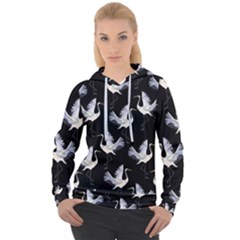 Crane Pattern Bird Animal Women s Overhead Hoodie by Bedest