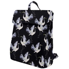 Crane Pattern Bird Animal Flap Top Backpack by Bedest