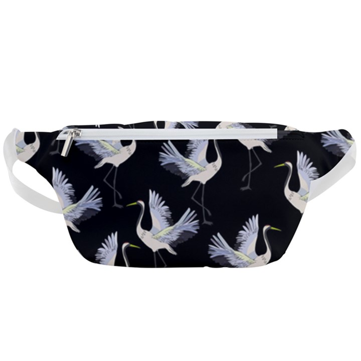 Crane Pattern Bird Animal Waist Bag 