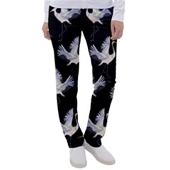 Crane Pattern Bird Animal Women s Casual Pants