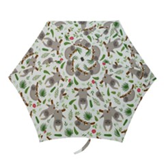 Seamless Pattern With Cute Sloths Mini Folding Umbrellas by Bedest