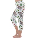 Seamless Pattern With Cute Sloths Capri Winter Leggings  View2