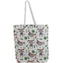 Seamless Pattern With Cute Sloths Full Print Rope Handle Tote (Large) View2