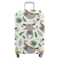 Seamless Pattern With Cute Sloths Luggage Cover (medium) by Bedest