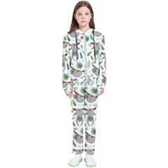 Seamless Pattern With Cute Sloths Kids  Tracksuit by Bedest