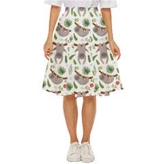 Seamless Pattern With Cute Sloths Classic Short Skirt by Bedest