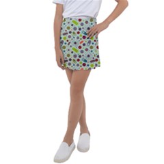 Seamless Pattern With Viruses Kids  Tennis Skirt by Bedest