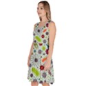 Seamless Pattern With Viruses Knee Length Skater Dress With Pockets View2