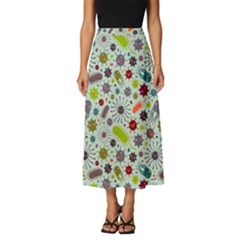 Seamless Pattern With Viruses Classic Midi Chiffon Skirt by Bedest