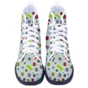 Seamless Pattern With Viruses Kid s High-Top Canvas Sneakers View1