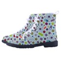 Seamless Pattern With Viruses Kid s High-Top Canvas Sneakers View2