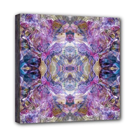 Abstract Pebbles Iv Mini Canvas 8  X 8  (stretched) by kaleidomarblingart