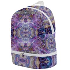 Abstract Pebbles Iv Zip Bottom Backpack by kaleidomarblingart