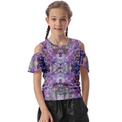 Abstract Pebbles Iv Kids  Butterfly Cutout T-shirt by kaleidomarblingart