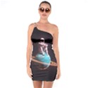 Stuck On Saturn Astronaut Planet Space One Shoulder Ring Trim Bodycon Dress View1