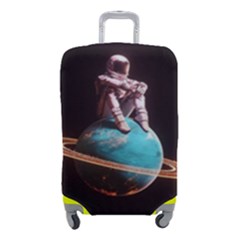 Stuck On Saturn Astronaut Planet Space Luggage Cover (small) by Cendanart