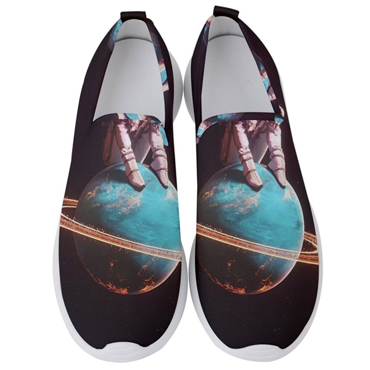 Stuck On Saturn Astronaut Planet Space Men s Slip On Sneakers