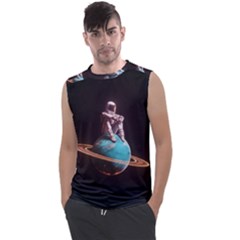 Stuck On Saturn Astronaut Planet Space Men s Regular Tank Top by Cendanart