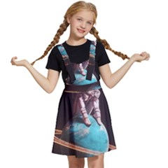 Stuck On Saturn Astronaut Planet Space Kids  Apron Dress by Cendanart