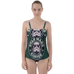 Stormtrooper Coffee Twist Front Tankini Set by Cendanart