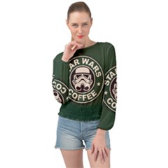 Stormtrooper Coffee Banded Bottom Chiffon Top