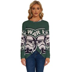 Stormtrooper Coffee Long Sleeve Crew Neck Pullover Top by Cendanart