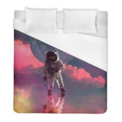 Aesthetic Astronautics Atmosphere Blue Clouds Cosmos Fantasy Galaxy Duvet Cover (full/ Double Size) by Cendanart