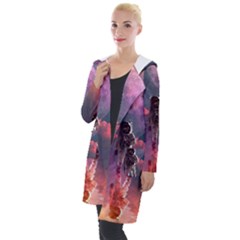 Aesthetic Astronautics Atmosphere Blue Clouds Cosmos Fantasy Galaxy Hooded Pocket Cardigan by Cendanart