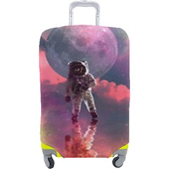 Aesthetic Astronautics Atmosphere Blue Clouds Cosmos Fantasy Galaxy Luggage Cover (large) by Cendanart