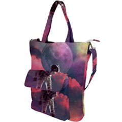 Aesthetic Astronautics Atmosphere Blue Clouds Cosmos Fantasy Galaxy Shoulder Tote Bag by Cendanart