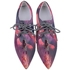 Aesthetic Astronautics Atmosphere Blue Clouds Cosmos Fantasy Galaxy Pointed Oxford Shoes by Cendanart