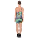 Psychedelic Universe Color Moon Planet Space One Shoulder Ring Trim Bodycon Dress View2