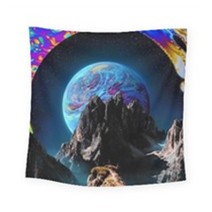 Aesthetic Psychedelic Drawings Art Acid Space Square Tapestry (small) by Cendanart