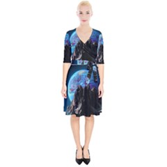 Aesthetic Psychedelic Drawings Art Acid Space Wrap Up Cocktail Dress by Cendanart