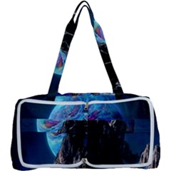 Aesthetic Psychedelic Drawings Art Acid Space Multi Function Bag by Cendanart