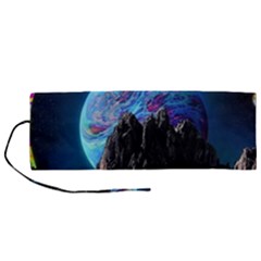 Aesthetic Psychedelic Drawings Art Acid Space Roll Up Canvas Pencil Holder (m) by Cendanart