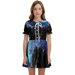 Aesthetic Psychedelic Drawings Art Acid Space Kids  Sweet Collar Dress by Cendanart