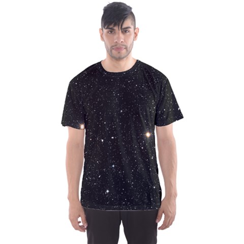 Sky Black Star Night Space Edge Super Dark Universe Men s Sport Mesh T-shirt by Cendanart