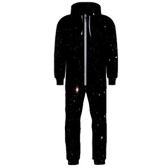 Sky Black Star Night Space Edge Super Dark Universe Hooded Jumpsuit (men) by Cendanart