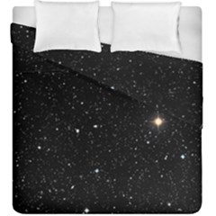 Sky Black Star Night Space Edge Super Dark Universe Duvet Cover Double Side (king Size) by Cendanart