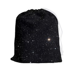 Sky Black Star Night Space Edge Super Dark Universe Drawstring Pouch (2xl) by Cendanart