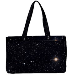 Sky Black Star Night Space Edge Super Dark Universe Canvas Work Bag by Cendanart