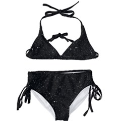 Sky Black Star Night Space Edge Super Dark Universe Kids  Classic Bikini Set by Cendanart