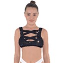 Sky Black Star Night Space Edge Super Dark Universe Bandaged Up Bikini Top View1