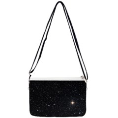 Sky Black Star Night Space Edge Super Dark Universe Double Gusset Crossbody Bag by Cendanart